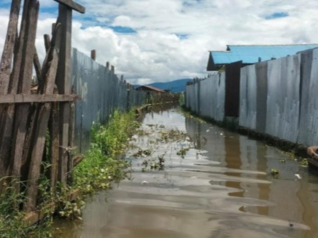 Picture4 Sepanjang jalan masuk ke kampung Kogekotu ke arah Danau yang telah terendam banjir selama nyaris sebulan, Minggu (28/09/2025). Dok: Yapkema